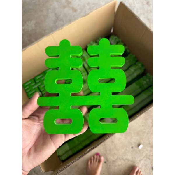 Chữ hỷ fomex xanh lá