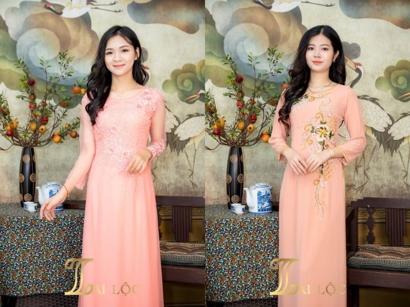 Áo dài dạ hội trung niên
