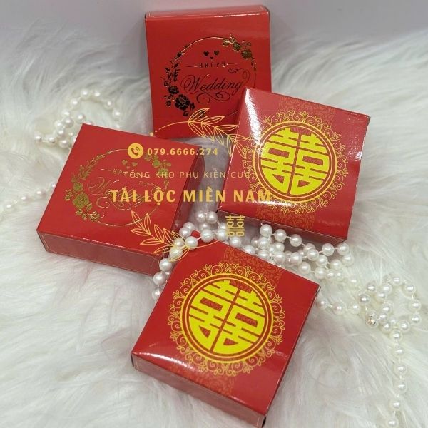Hộp cốm thường đỏ (100 Hộp)