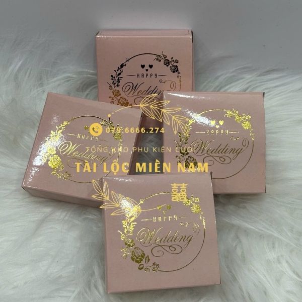 Hộp cốm thường hồng dâu (100 Hộp)