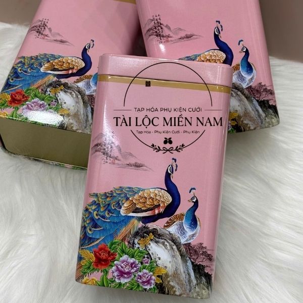 Lon chim công hồng 200g