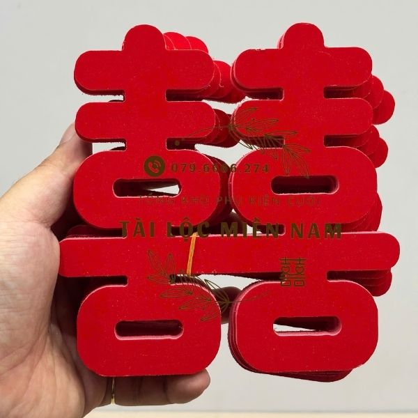 Chữ hỷ fomex đỏ