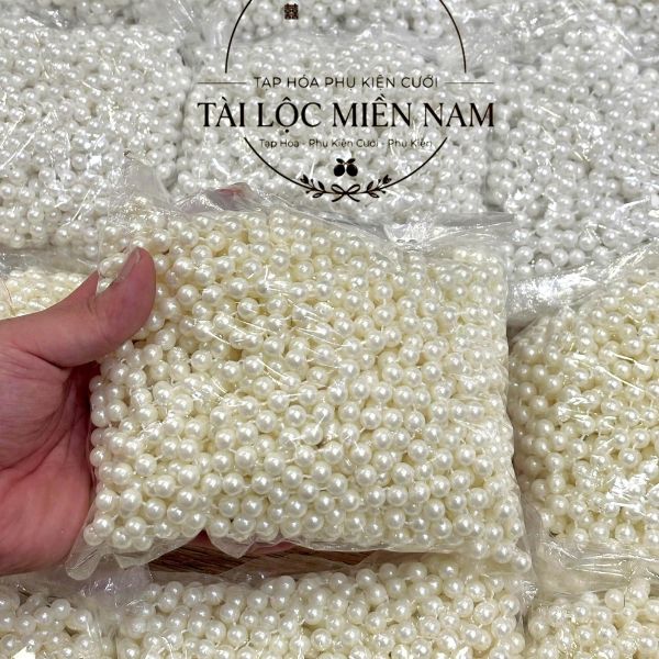 Dây cườm kem 8li